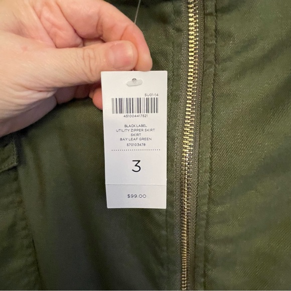 Chico's Black Label Khaki Zip Skirt - Picture 5 of 7